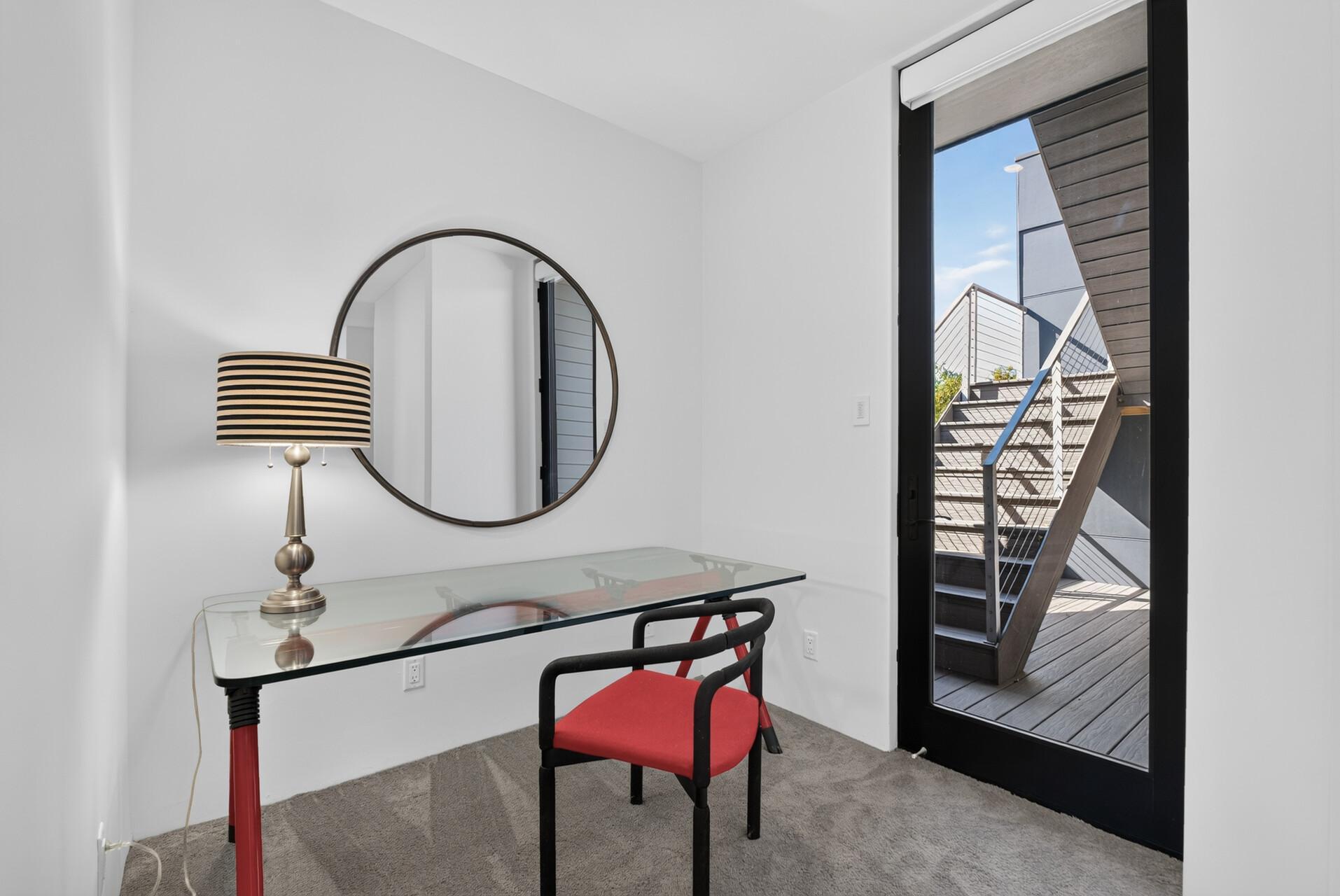 Walkout access to rooftop terrace!