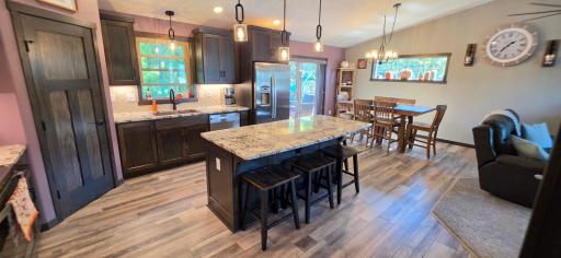 Host the gatherings with the large island and spacious dining room!