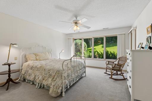 Airy bedroom - one of two in lower level.