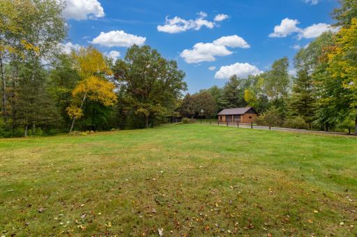 Enjoy a combination of usable yard-space and wooded privacy.