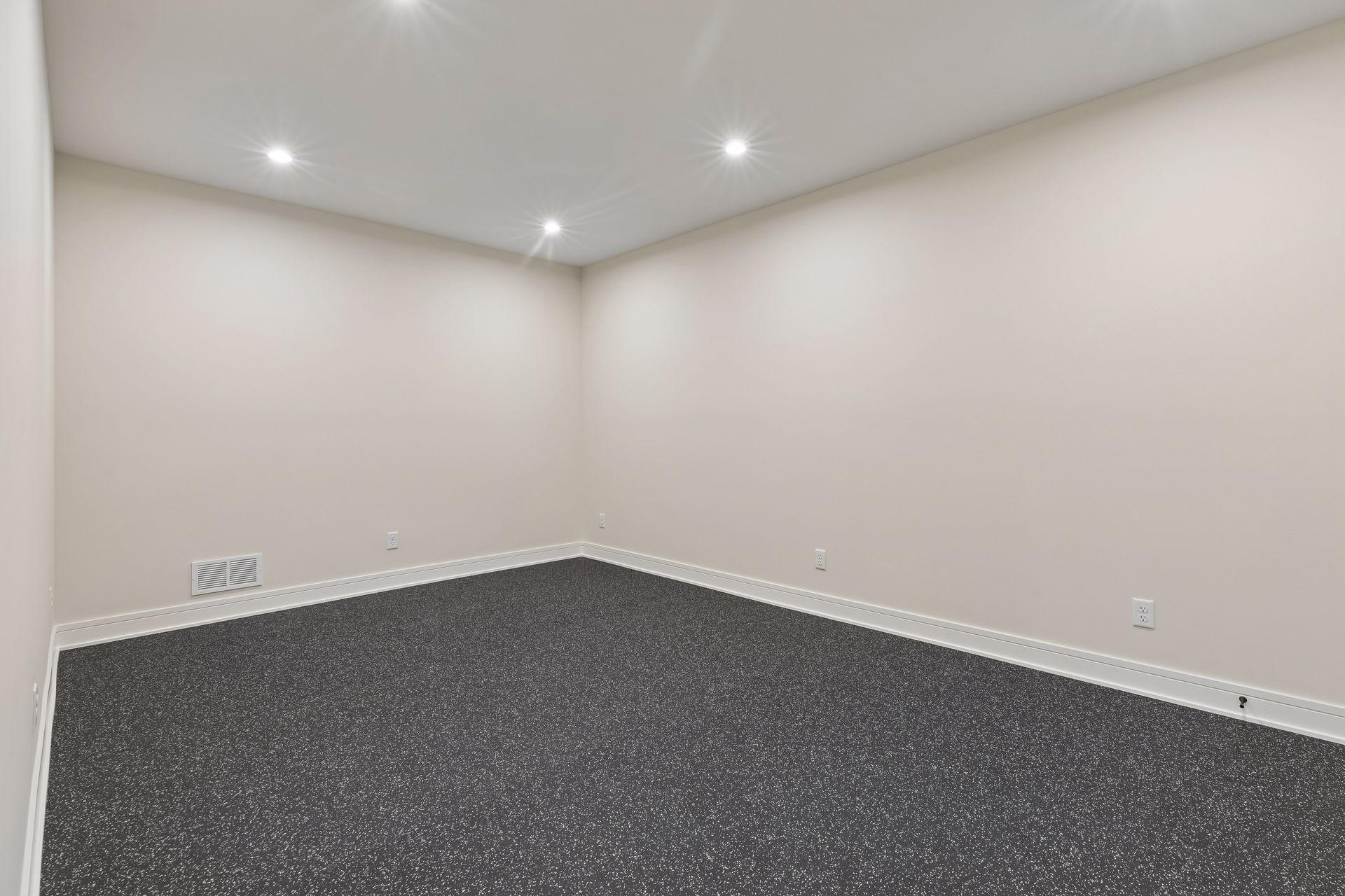 Exercise room with padded flooring
