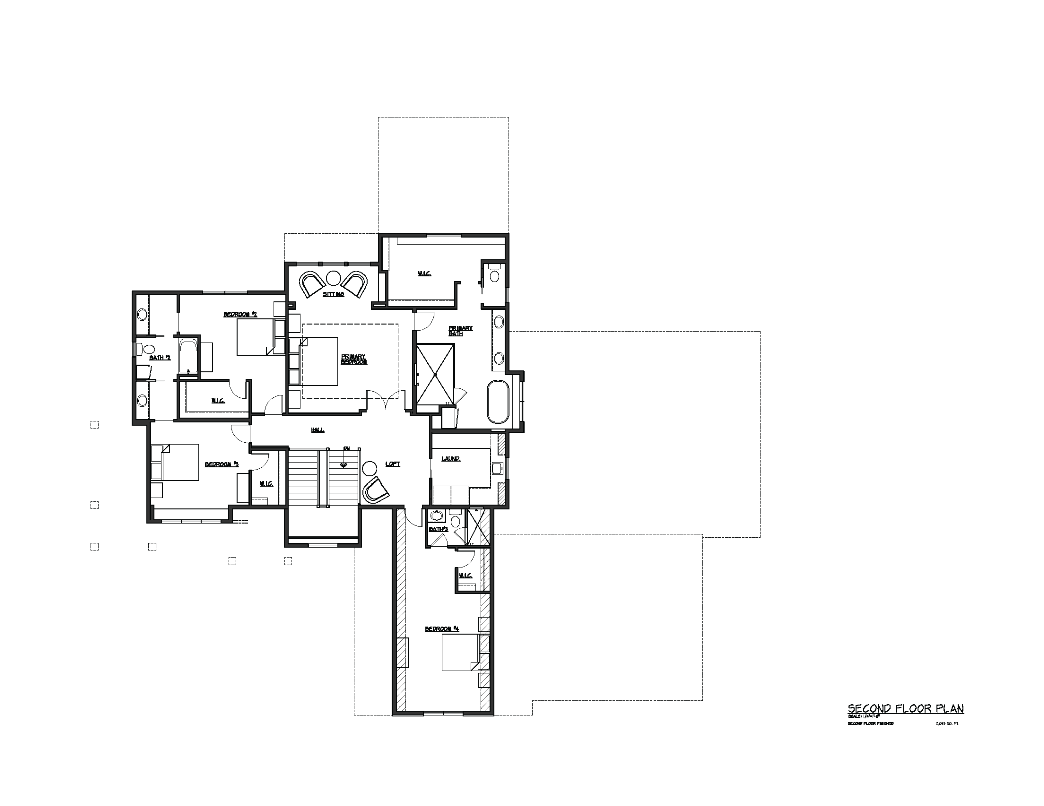 To-Be-Built upper level floor plan