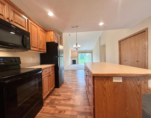 You will love the amount of counter and cabinet space this kitchen offers.