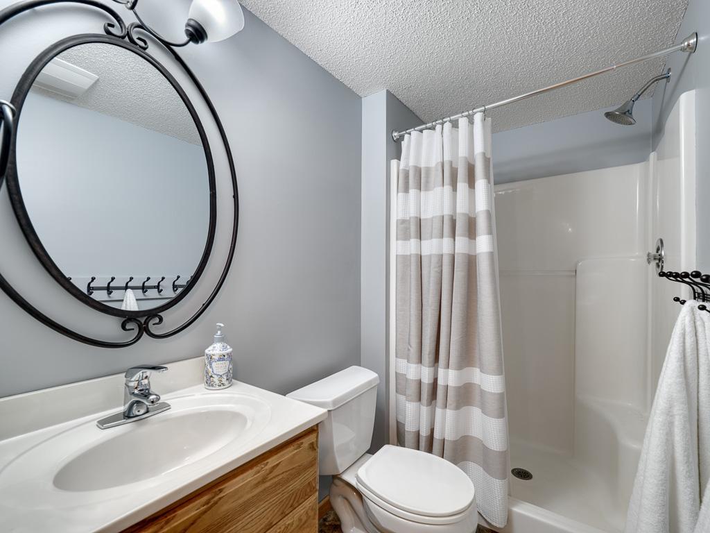 Lower level 3/4 bath/tile floors
