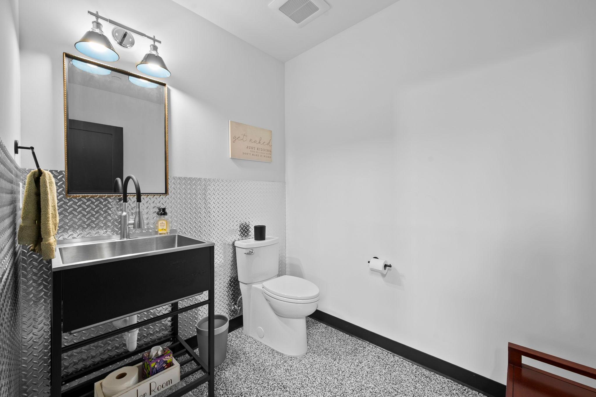 The main level 1/2 bathroom.