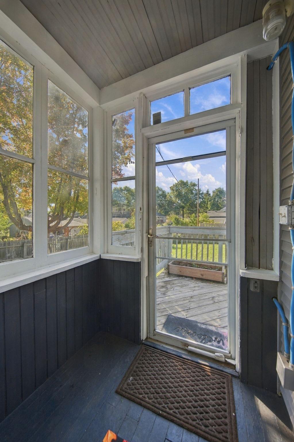 Back porch/mud room off of deck