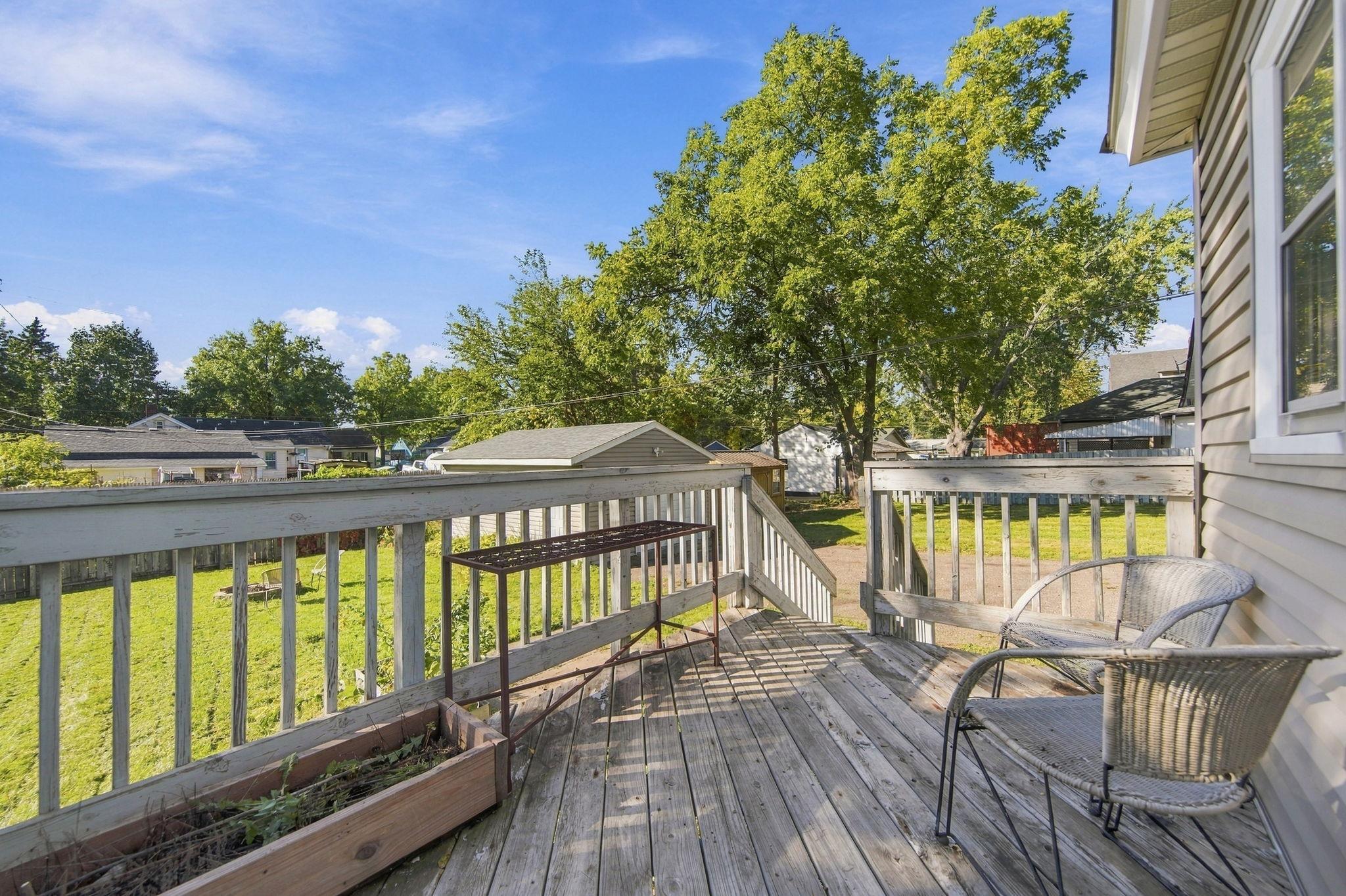 Deck off back of home