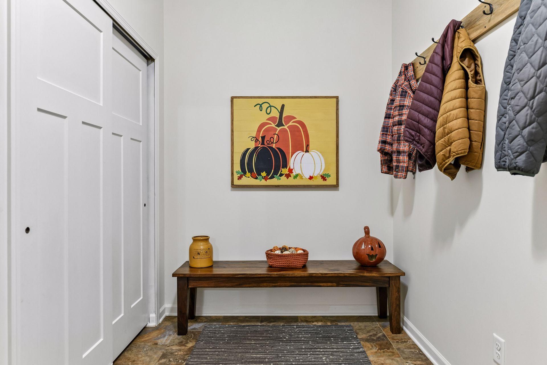 Spacious mudroom just off the garage provides the perfect drop zone for daily life. Featuring ample room for coats, shoes, backpacks, and storage, this functional space helps keep the home organized and clutter-free.