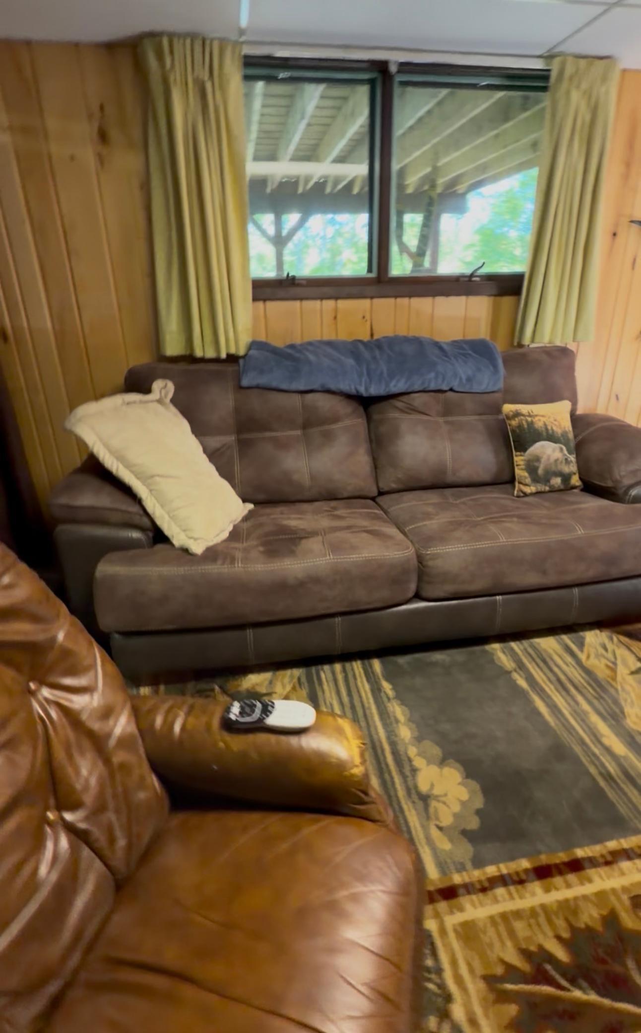 Lower level family room.