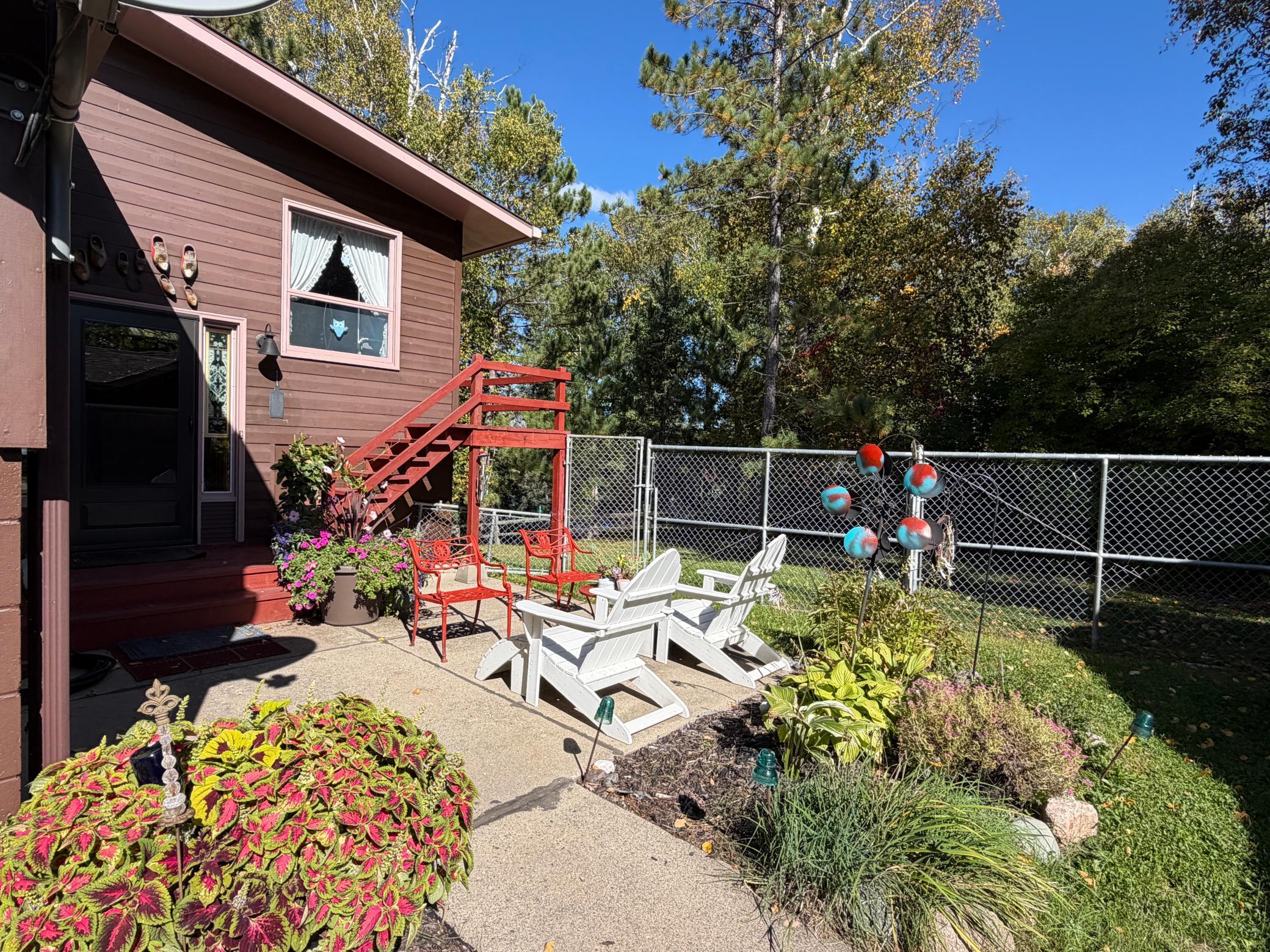 Private patio space on the south side of the home.