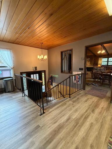Updated flooring in the spacious kitchen and throughout the lower level.