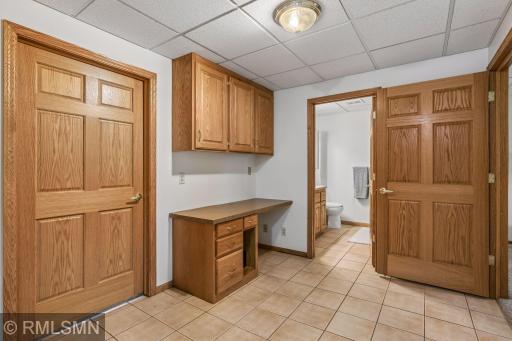 Lower level office nook