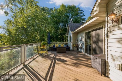 Private deck with beautiful views of nature and White Bear Lake