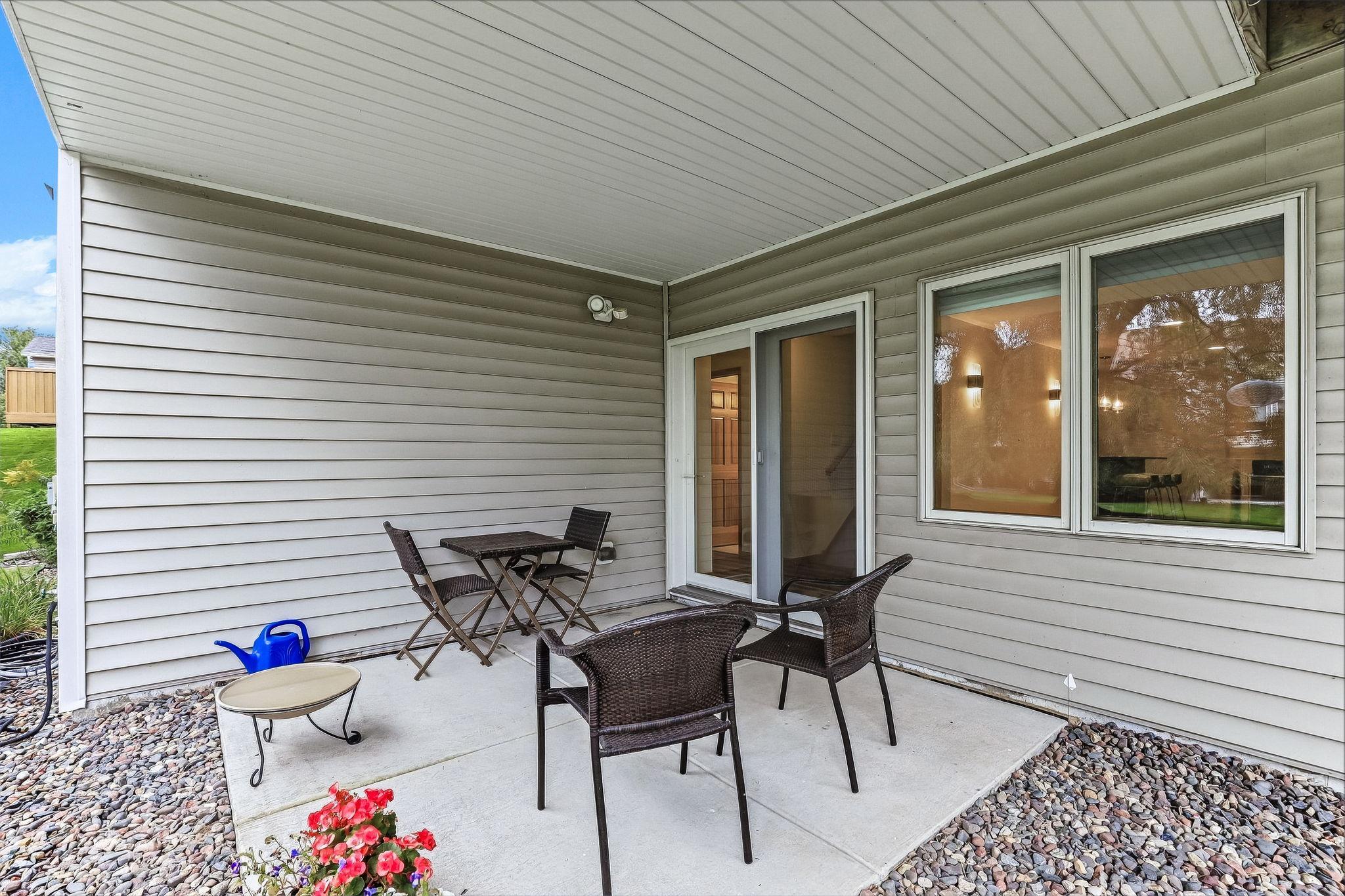 Patio under the deck with easy access to the family room!