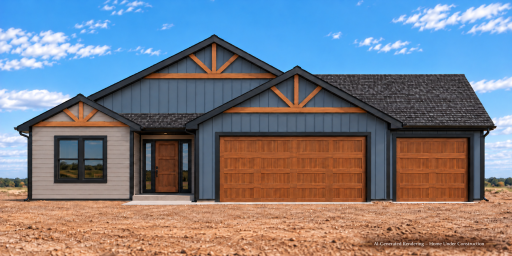 Front of home, Home under construction AI Rendering