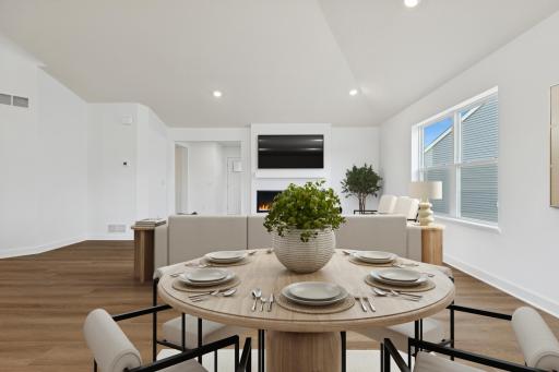 (Photo of similar home features will vary) Dining room.
