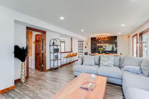 Open-concept main level creates an easy flow for relaxing and entertaining.
