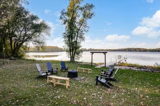 Gather around the fire and enjoy laid-back lake days from your own shoreline.