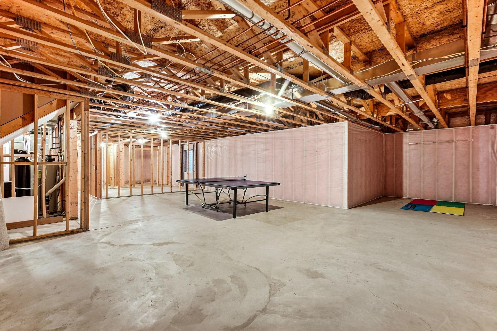 Framing and Electrical complete in the lower Level!