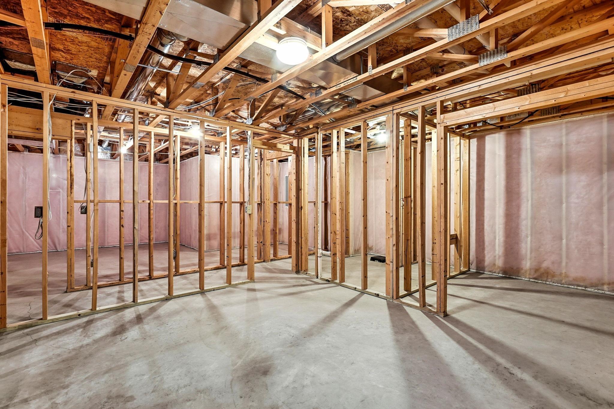 Framed for Future Third Bedroom and Bath!
