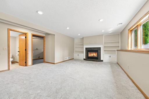 Step down from the dining room into the 3rd level family room.