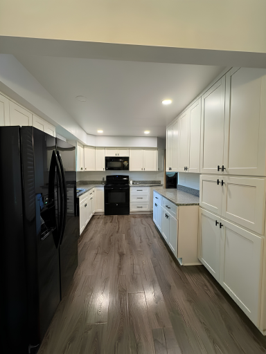 Admire the ample counter and cabinet space