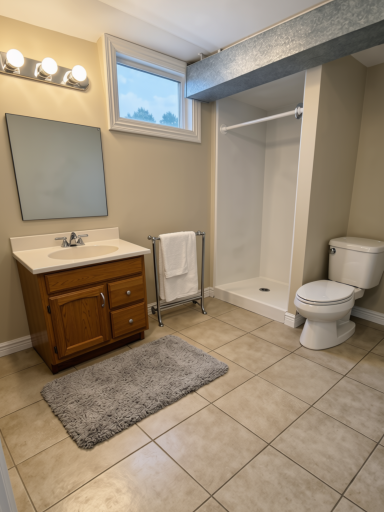 To add more functionality, the lower level also includes a 3/4 bath