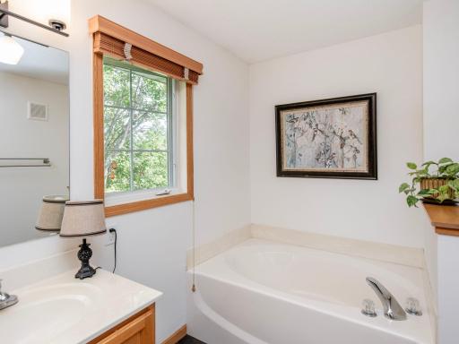 Deep, luxurious tub