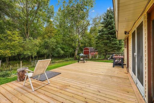 Deck on the rear of the home