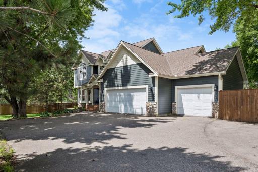 Three garage stalls with room for all your gear.