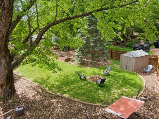 Perfect spot for conversation around the firepit.