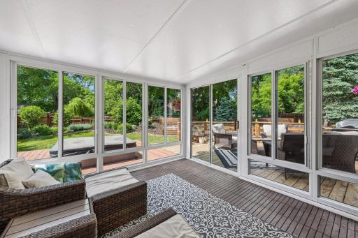 The porch is another amazing spot to relax - take in the breeze, relax, read, nap, chat... or put a dining set out here for casual meals.