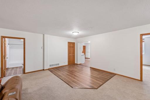 The flooring area is perfect for a dining set.