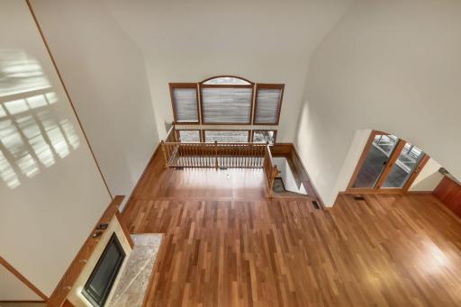 Amazing, dramatic view from above this beautiful space