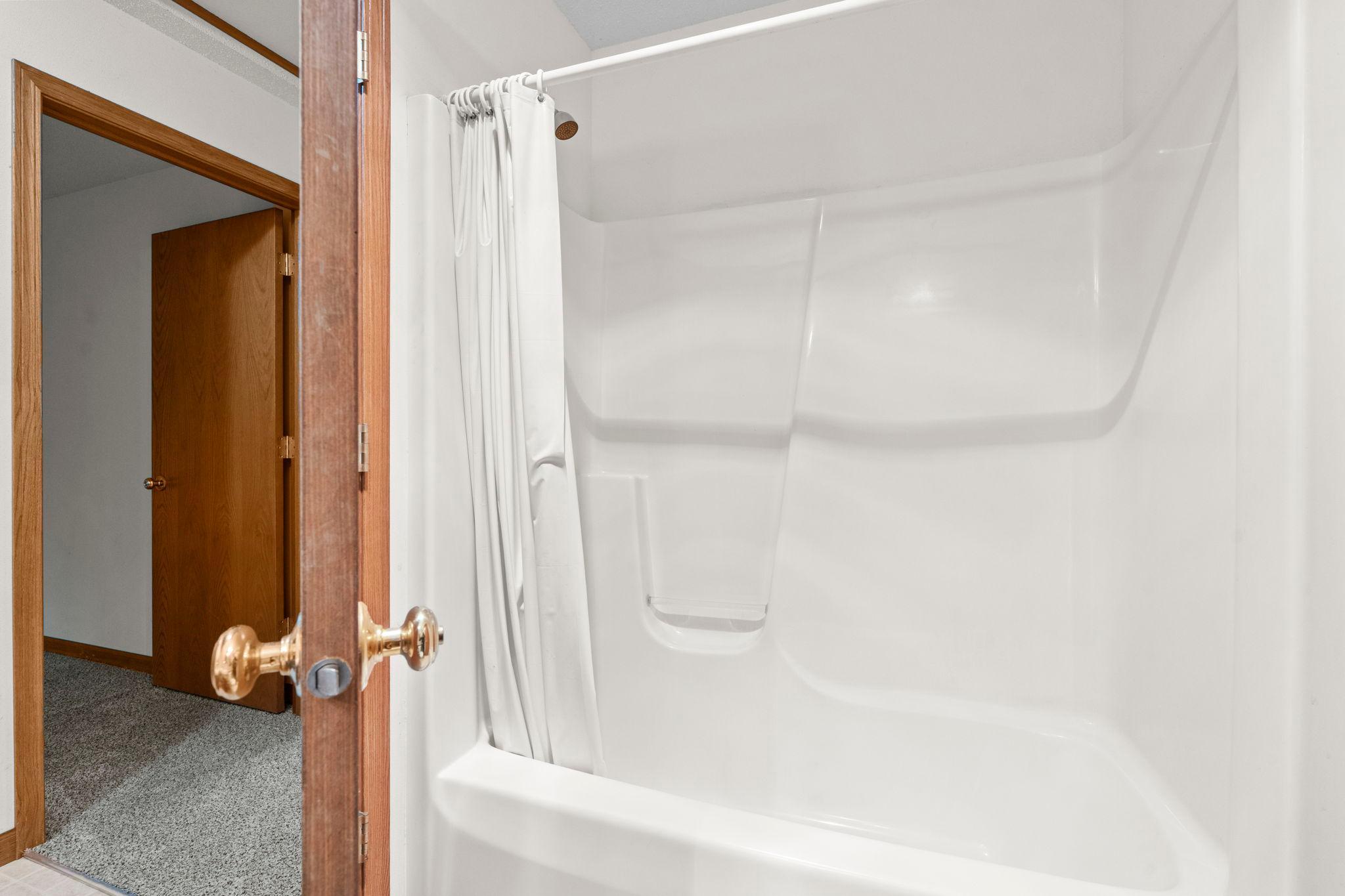 Shower with tub