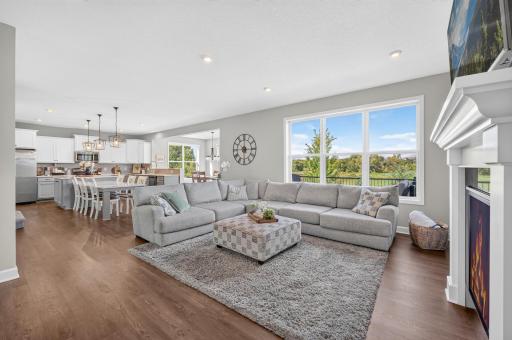 Spacious Open-Concept Great Room with Abundant Natural Light.