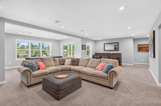 Open Concept Lower Level with Walk-Out to Patio.
