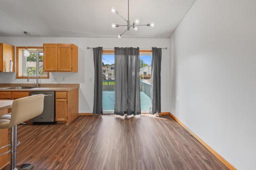 Dining room opens to deck