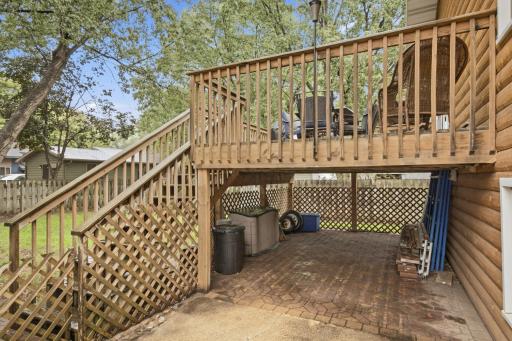 Great storage space available beneath the deck.