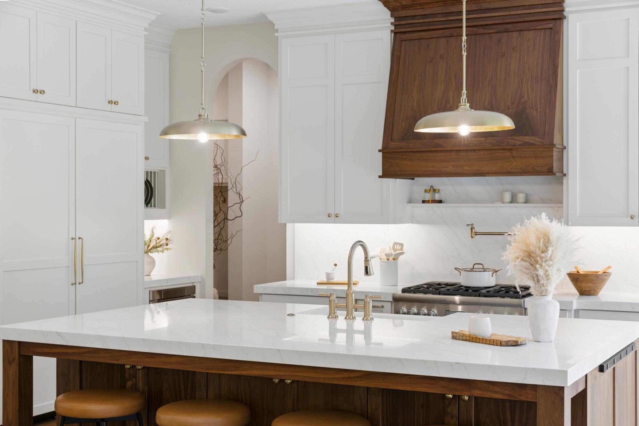 Kitchen featuring oversized island