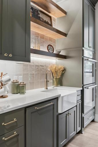 Pantry with sink, double ovens & dishwasher