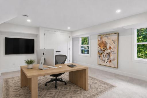 Virtually staged. 4th Bedroom, Office idea, Lower-level