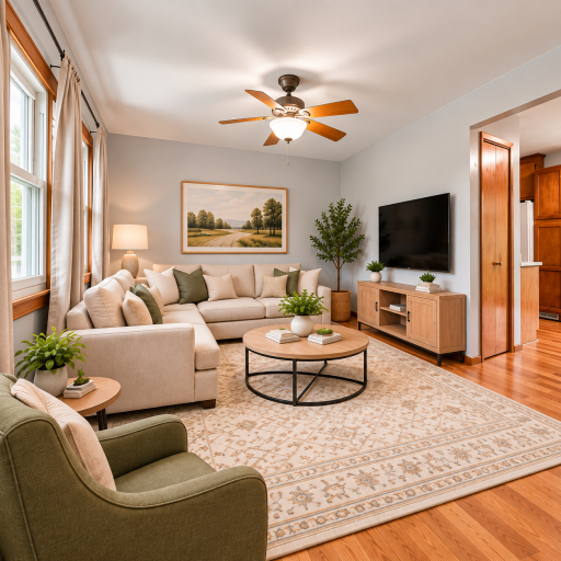 Staged Living Room - Virtual