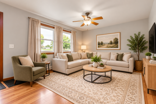 Living Room Staged Virtual