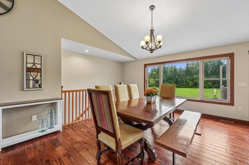 Dining room - open staircase to lower level