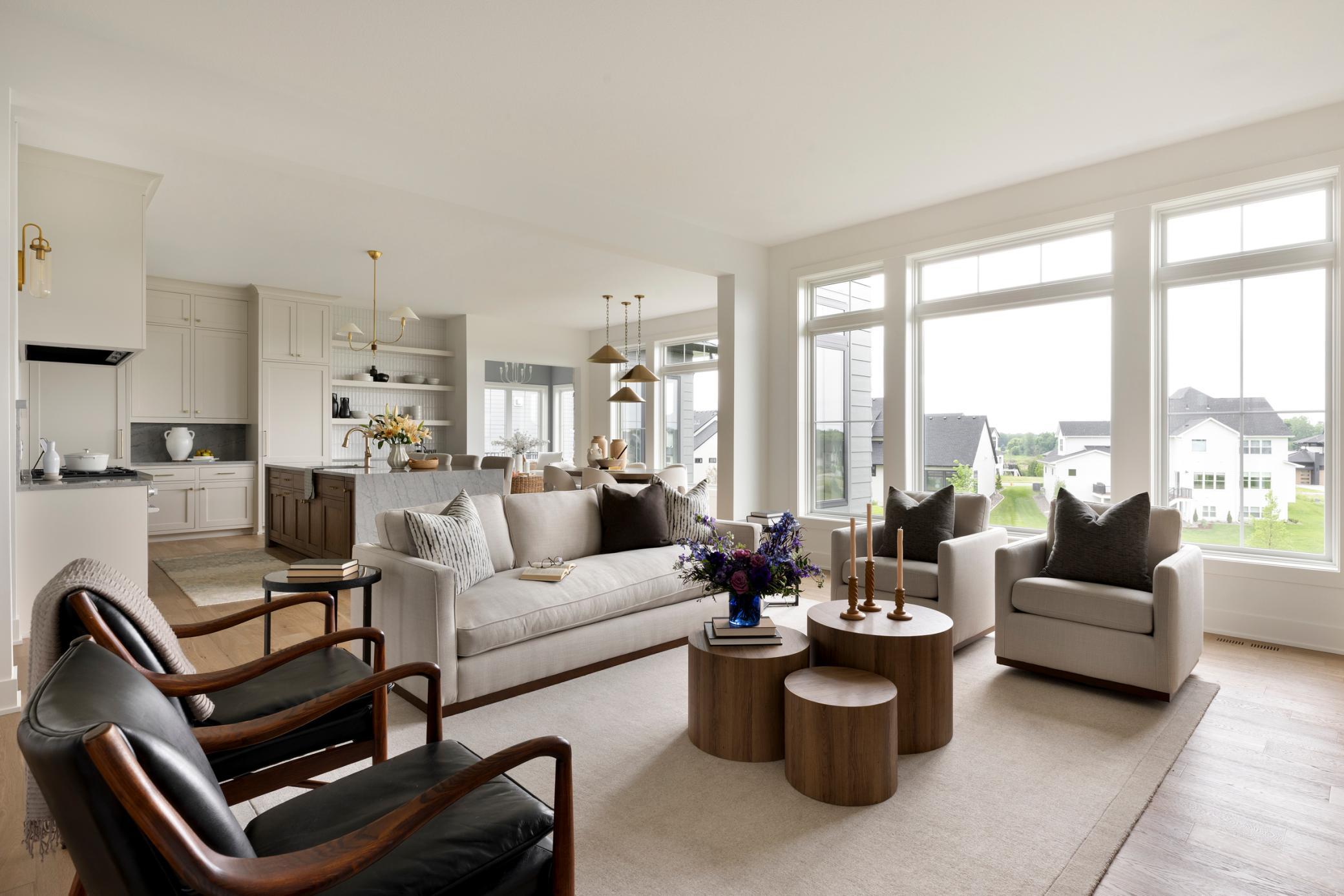 Open Concept to Dining and Kitchen