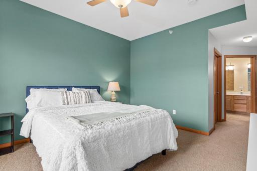 Private primary with large walk-in closet and private en-suite