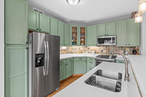 Smartly designed kitchen with under cabinet lighting