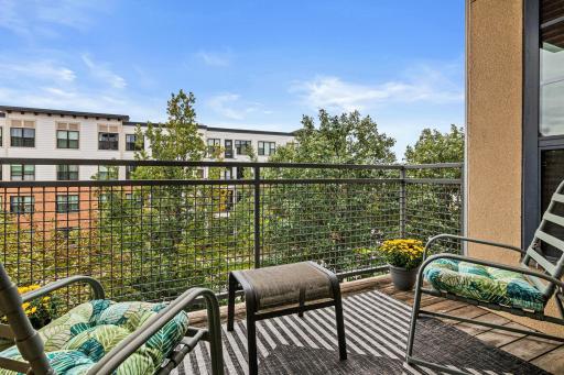 Take in the fall colors from the private balcony