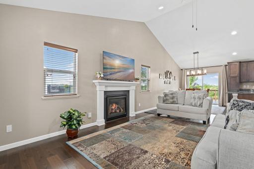 Spend cold winter days warm by the gas fireplace